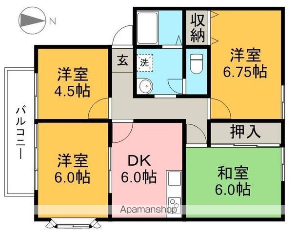サンビレッジ一ツ橋　Ａ棟 202号室 間取り