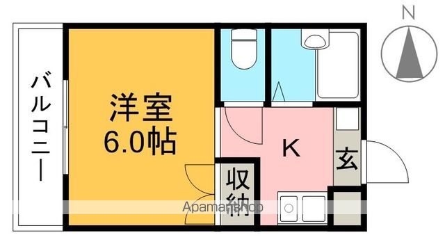 サニーパレス朝倉 116号室 間取り