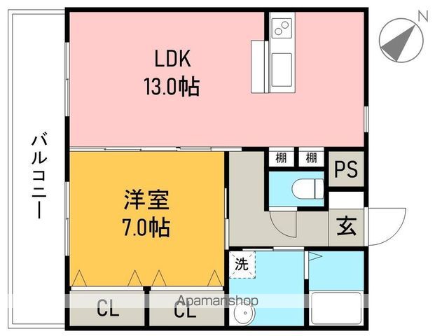 ハイツ六泉寺 302号室 間取り