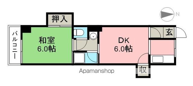 サンハイツ小松 102号室 間取り