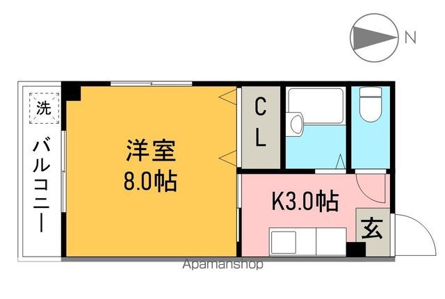 カミムラハイツ 303号室 間取り