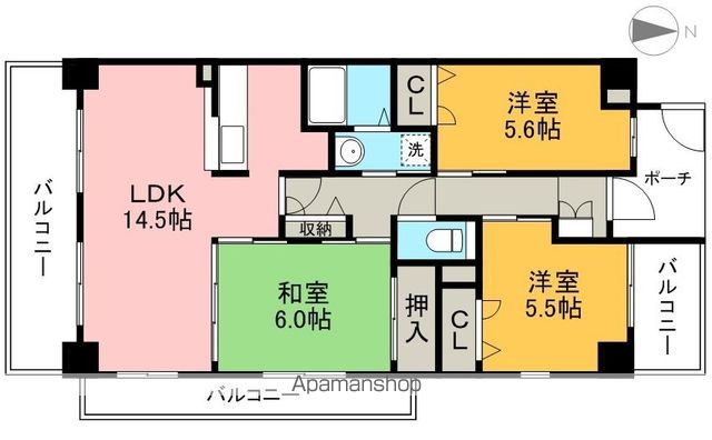 リヴィエール大高 401号室 間取り