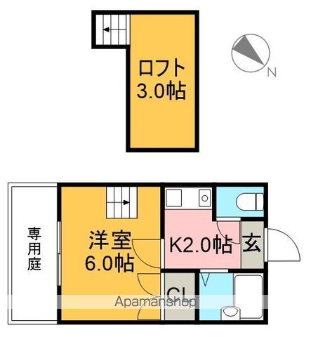ホワイトパレス 105号室 間取り