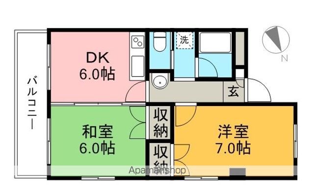 ルミネ中沢 205号室 間取り