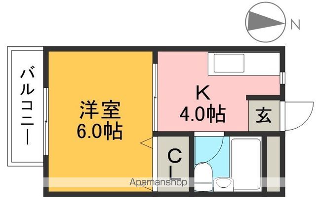 メゾンスクエアＫＭ 202号室 間取り