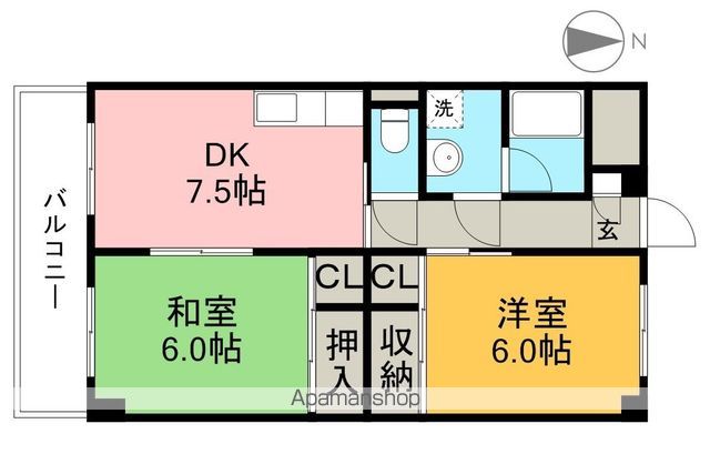 エトワール南御座 303号室 間取り