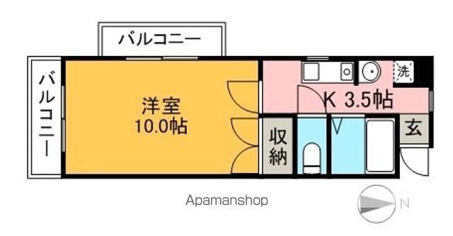 エントランスパークビル 303号室 間取り
