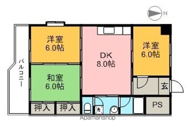 レジデンス池の上 401号室 間取り