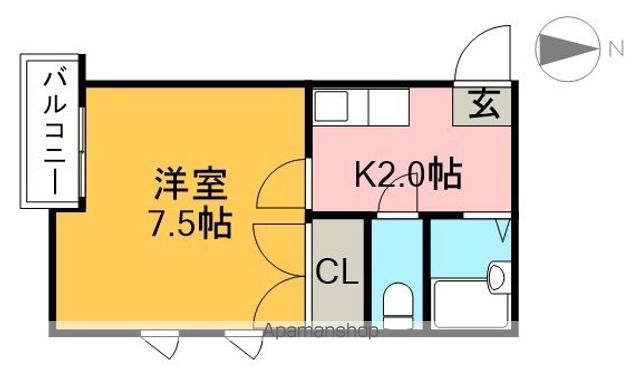 ピュアセントハウス 201号室 間取り