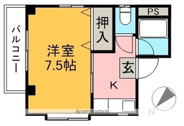 メモリービル 2B号室 間取り