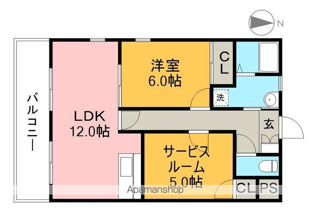 ロイヤル智晴 303号室 間取り