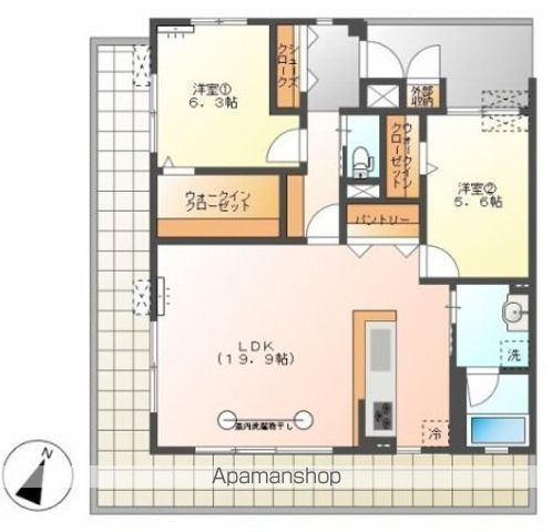 パルクエンテ 304号室 間取り