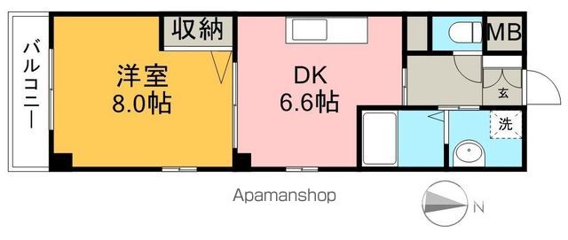 フレンテカルポート 103号室 間取り