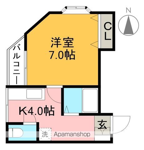 八反町ウイング 302号室 間取り