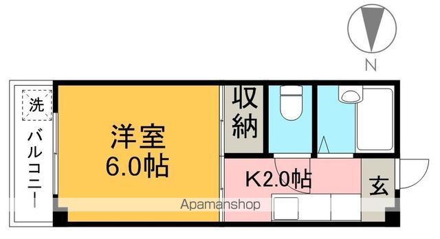 第１０つくもコーポ 610号室 間取り