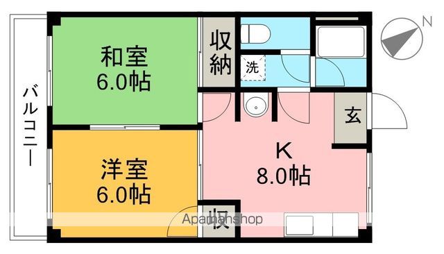 スカットハイツ 403号室 間取り