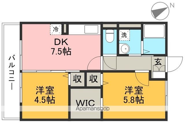 ハーズリッチ北高見 105号室 間取り