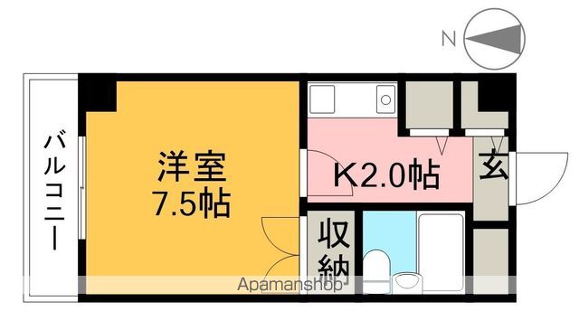 アルファ上町 103号室 間取り