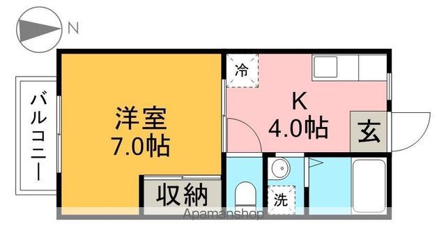 デイライト弥生Ⅰ 205号室 間取り