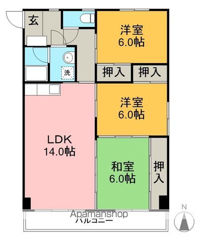 シルキーハイツ 301号室 間取り