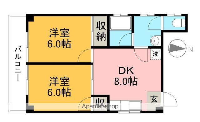メゾンアサヒ 301号室 間取り