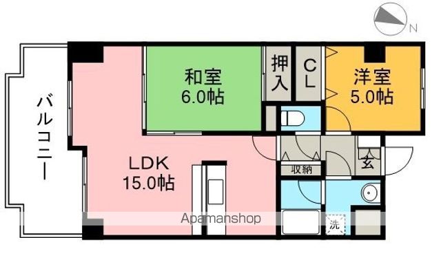 ロイヤルファミーユ 205号室 間取り