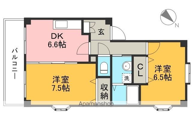 サンモールコスモス　Ａ棟 201号室 間取り