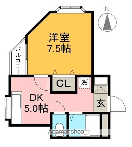 八反町ウイング 201号室 間取り