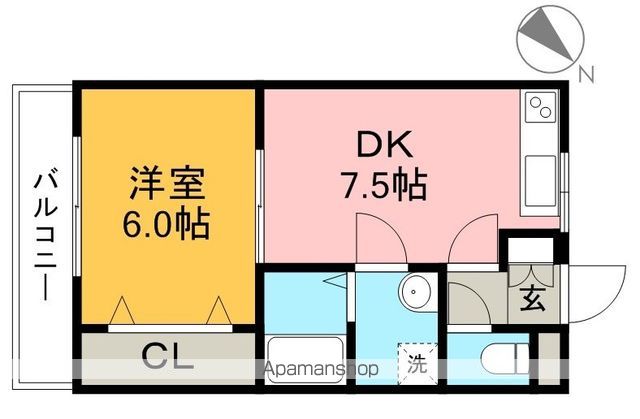 フローラル幸風 302号室 間取り