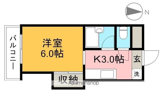 コーポ舟入川 406号室 間取り