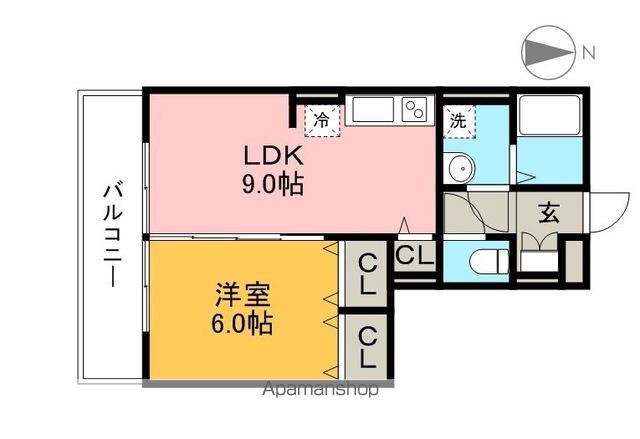 コンフォート 202号室 間取り
