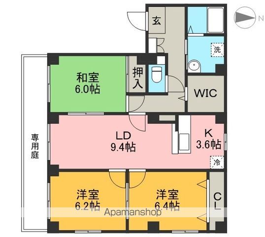 フィネス高須 103号室 間取り