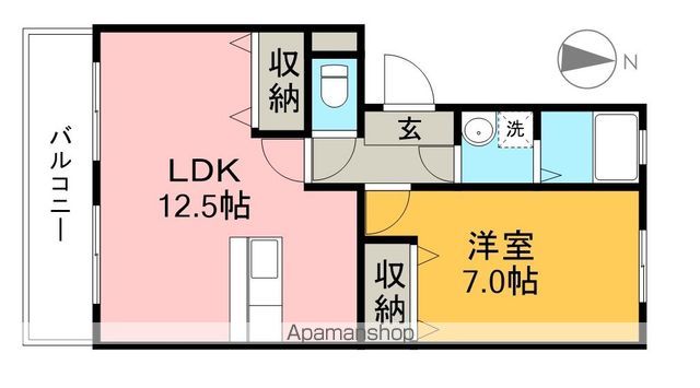 コーポ一宮Ⅰ 303号室 間取り