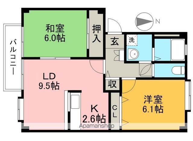 フォブール深田 203号室 間取り