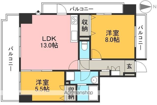 プレステージ 502号室 間取り