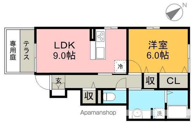 ソレイユⅡ 101号室 間取り