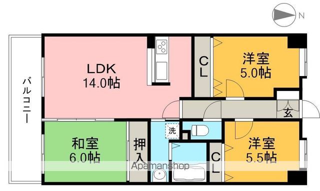 フォルツ南御座 1003号室 間取り