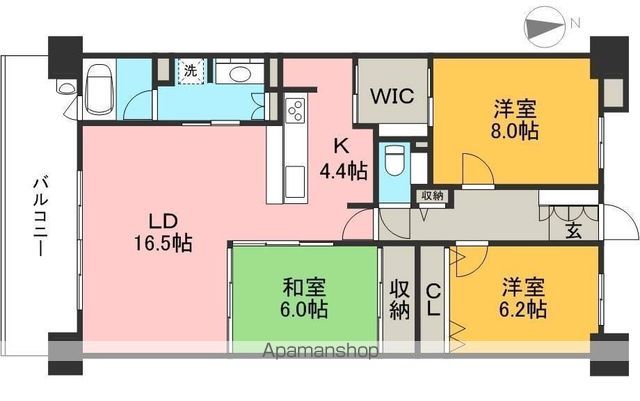 アルファステイツ御座 1005号室 間取り