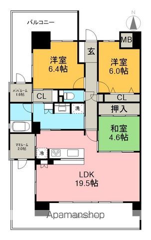 アルファステイツ愛宕山 1001号室 間取り