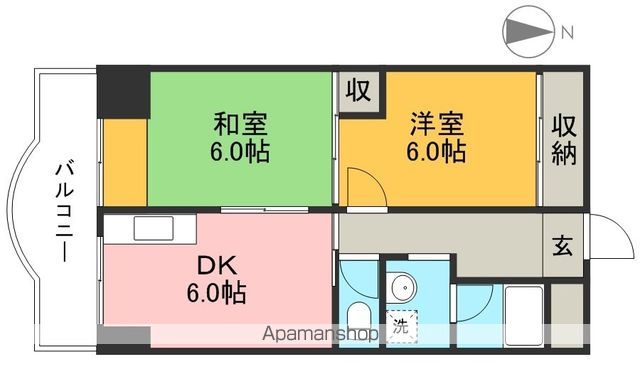 高須グランドハイツ 401号室 間取り