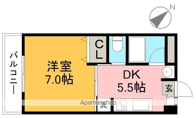オレオール池 302号室 間取り