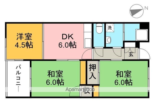 コーポ山下 503号室 間取り