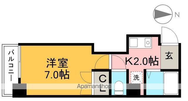 リヴィエラ上町Ⅲ 303号室 間取り