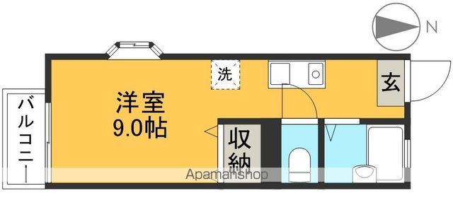 デイライト弥生Ⅰ 106号室 間取り