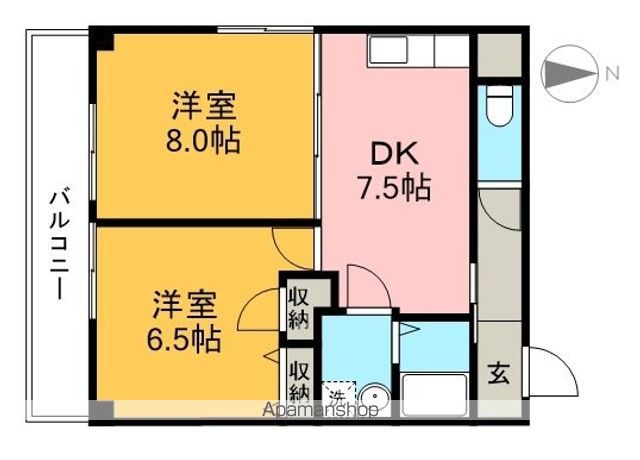 コーポＭＩＫＩ　Ⅰ南棟 307号室 間取り
