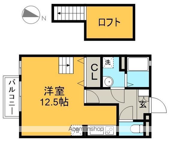 ヴィラ　ソレイユ 203号室 間取り