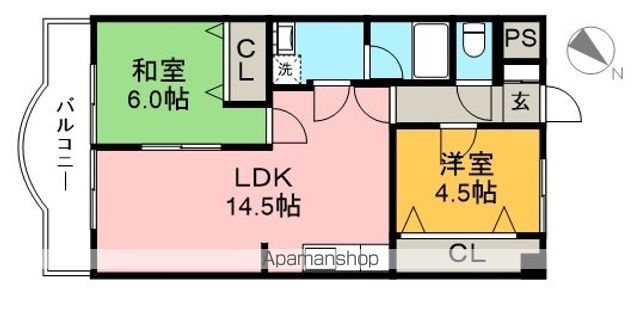 クレールシャンブル２１ 302号室 間取り