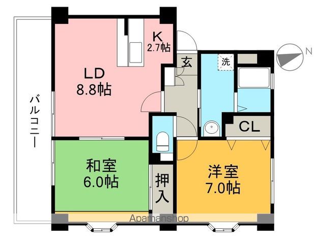 サンモール北竹島 301号室 間取り