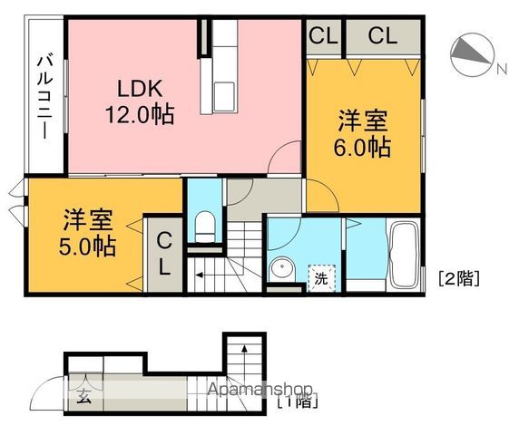セジュールウィット 202号室 間取り