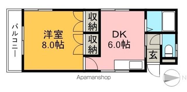 ハピィハイツ百石 101号室 間取り